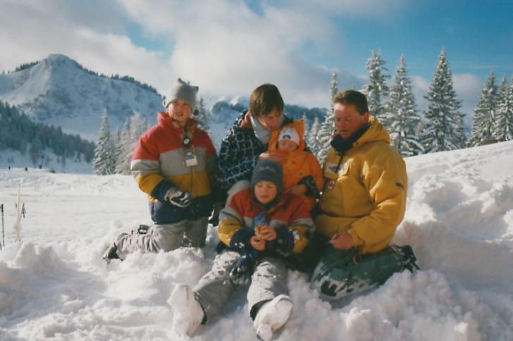 Le plaisir du ski en famille....
